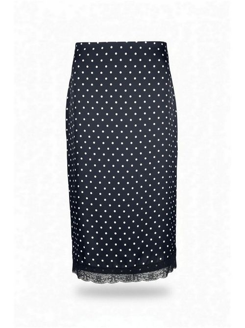 gonna donna in raso a pois nero e bianco Mar De Margaritas | MMABW01594-TMTR0025NE135